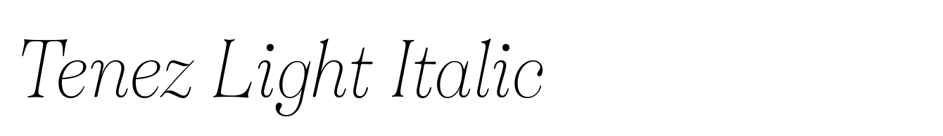 Tenez Light Italic